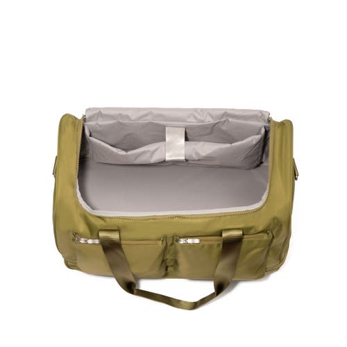 Baggallini Deluxe Fifth Avenue Weekender Bag In Sage Twill