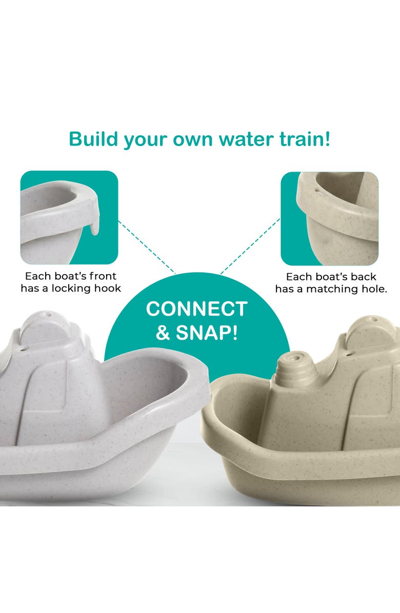Sperric Floating Boats Mold Free Educational Bath Toy 5-Piece Set, Alternate, color, Multicolor