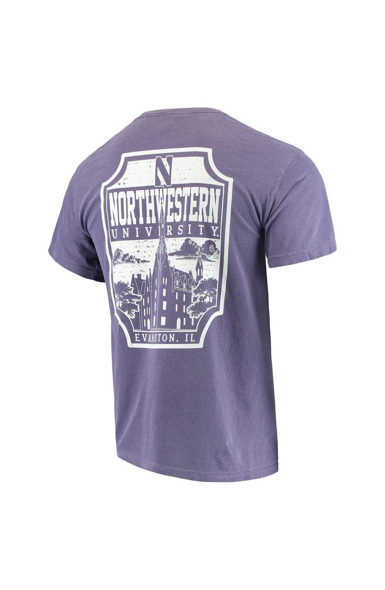 IMAGE ONE Men's Purple Northwestern Wildcats Comfort Colors Campus Icon T-Shirt, Alternate, color,