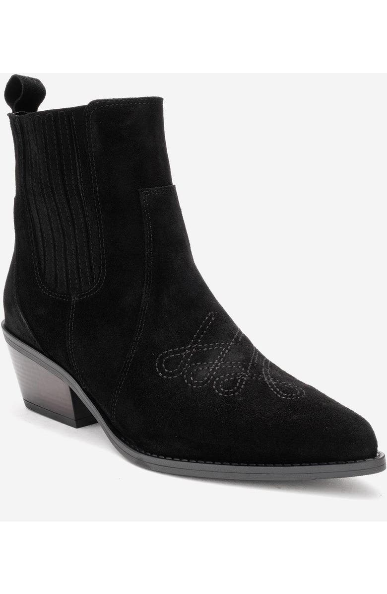 Forever & Always Shoes Julieta Leather Block Heel Western Boot, Alternate, color,