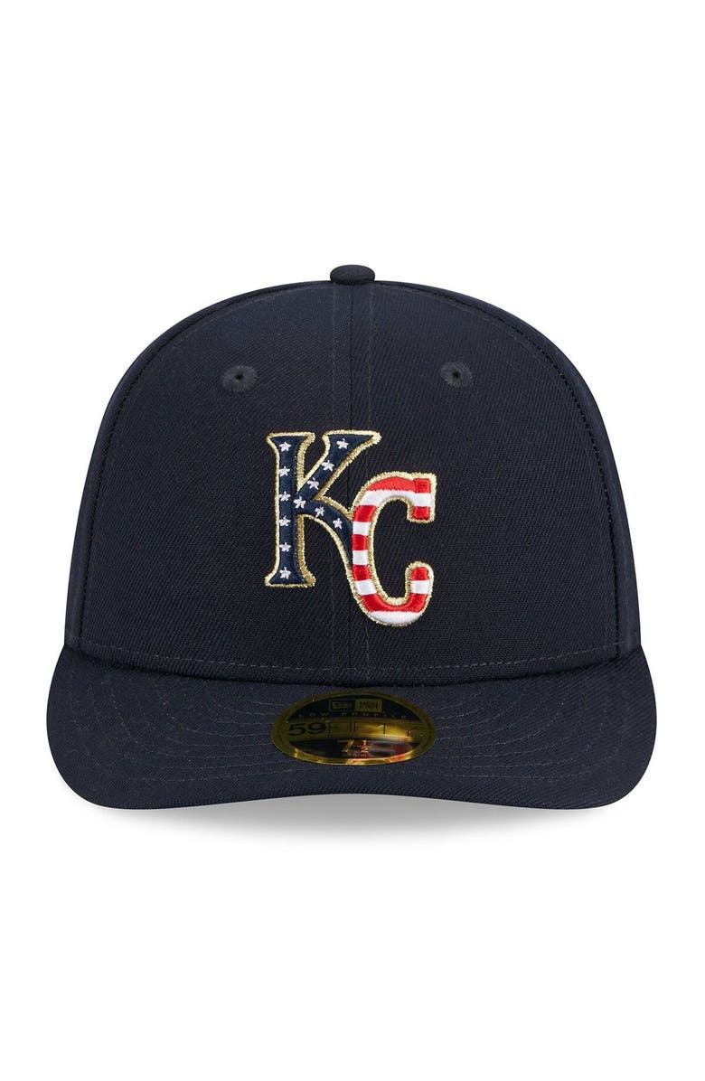 New Era Men's New Era  Navy Kansas City Royals 2023 Fourth of July Low Profile 59FIFTY Fitted Hat, Alternate, color, 