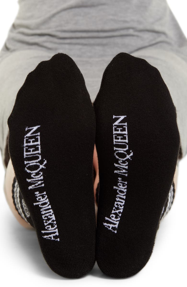 McQueen Alexander McQueen Skull Stripe Socks, Alternate, color, 