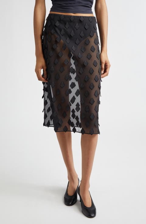 Tris Sheer Midi Skirt