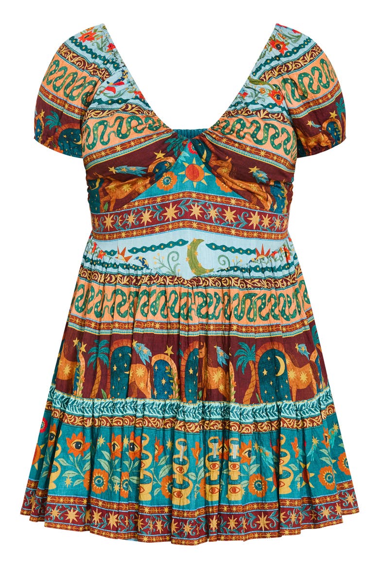 Amaria Print Flare Dress, Alternate, color, PARADISO