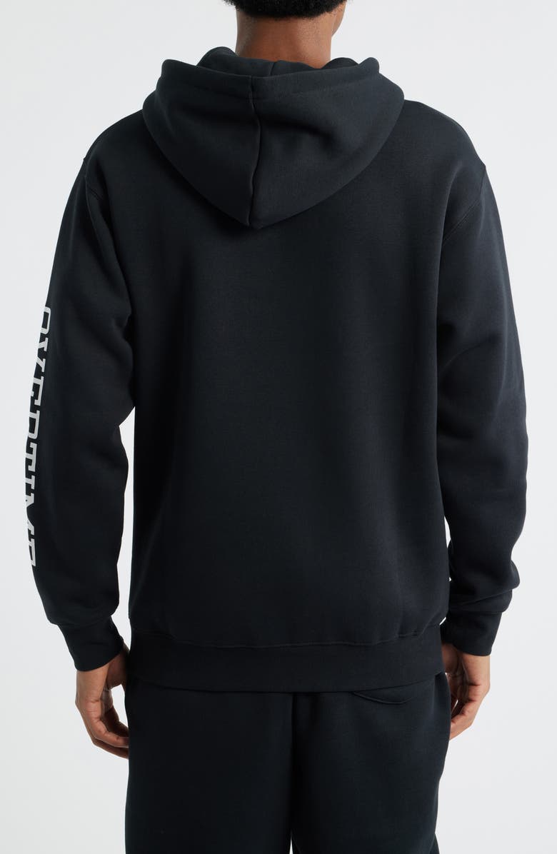 OVERTIME Classic Graphic Print Logo Hoodie, Alternate, color, Black
