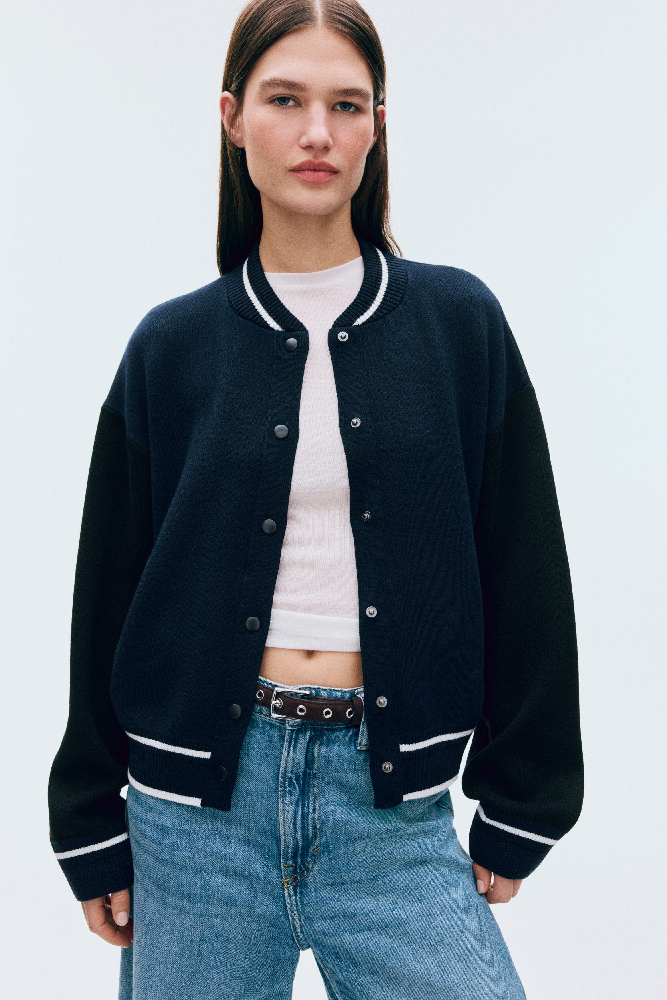 Knitted Baseball Jacket - image 2