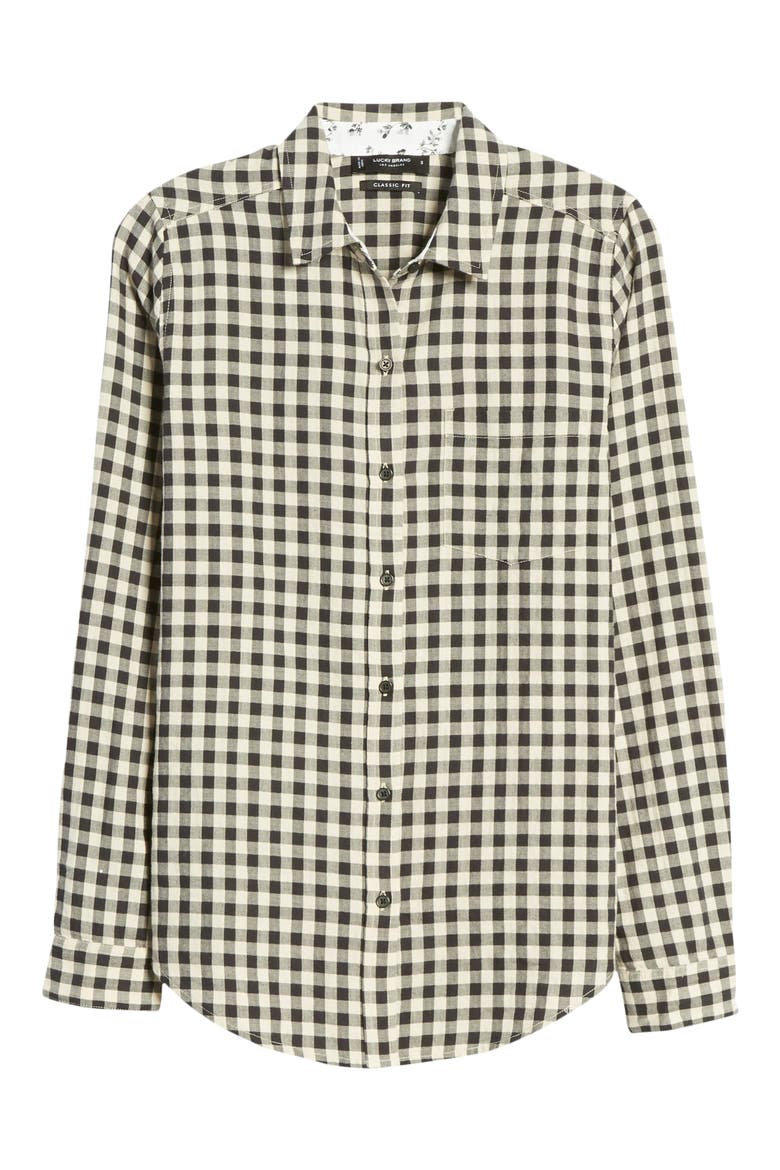 Check One-Pocket Shirt, Alternate, color, BLACK MULTI