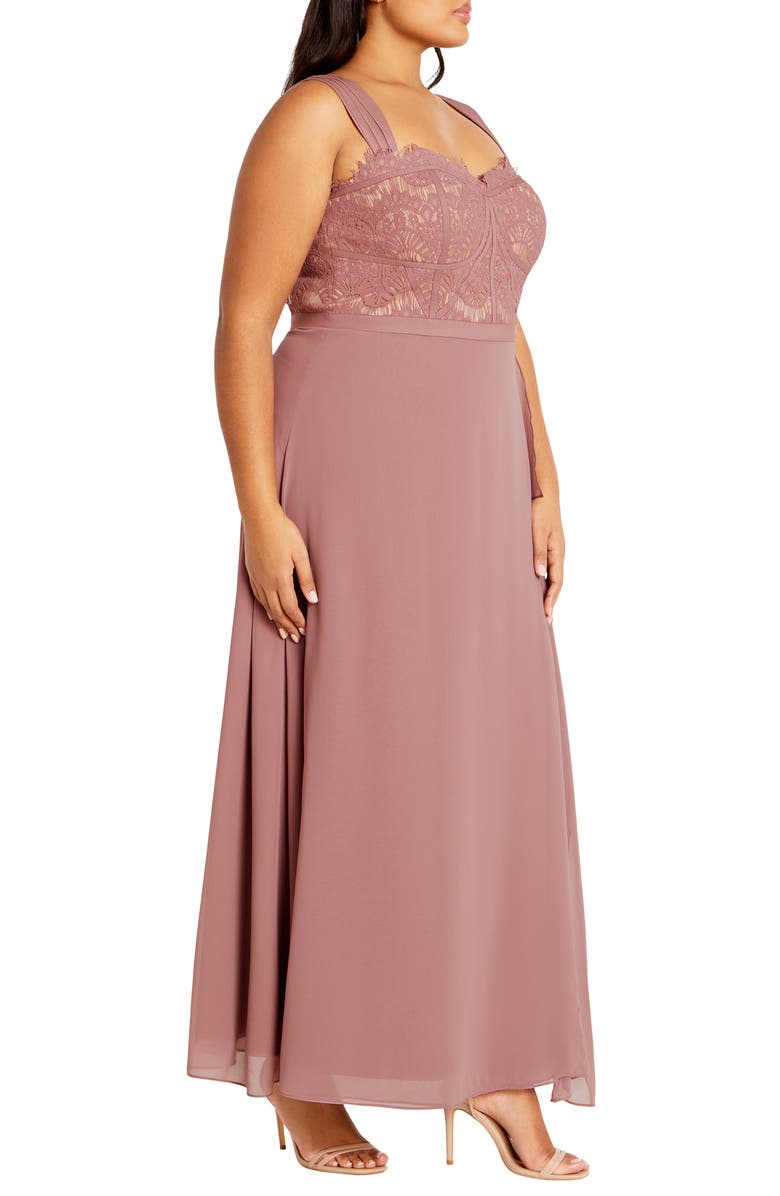 City Chic Sweet Evie Dress, Alternate, color, Antique Rose