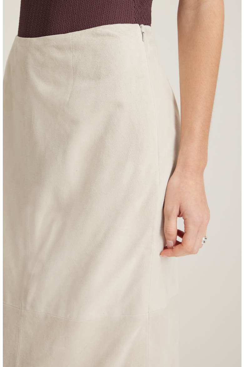Suede Midi Skirt, Alternate, color, BEIGE OATMEAL