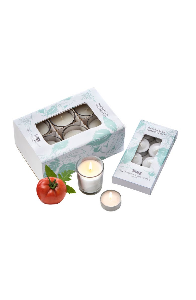 tag Citro Tomato Scented Votive Candles Set of Six Ivory, Alternate, color, Beige