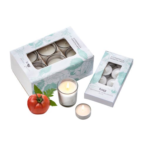 Tag Citro Tomato Scented Votive Candles Set Of Six Ivory In Multi