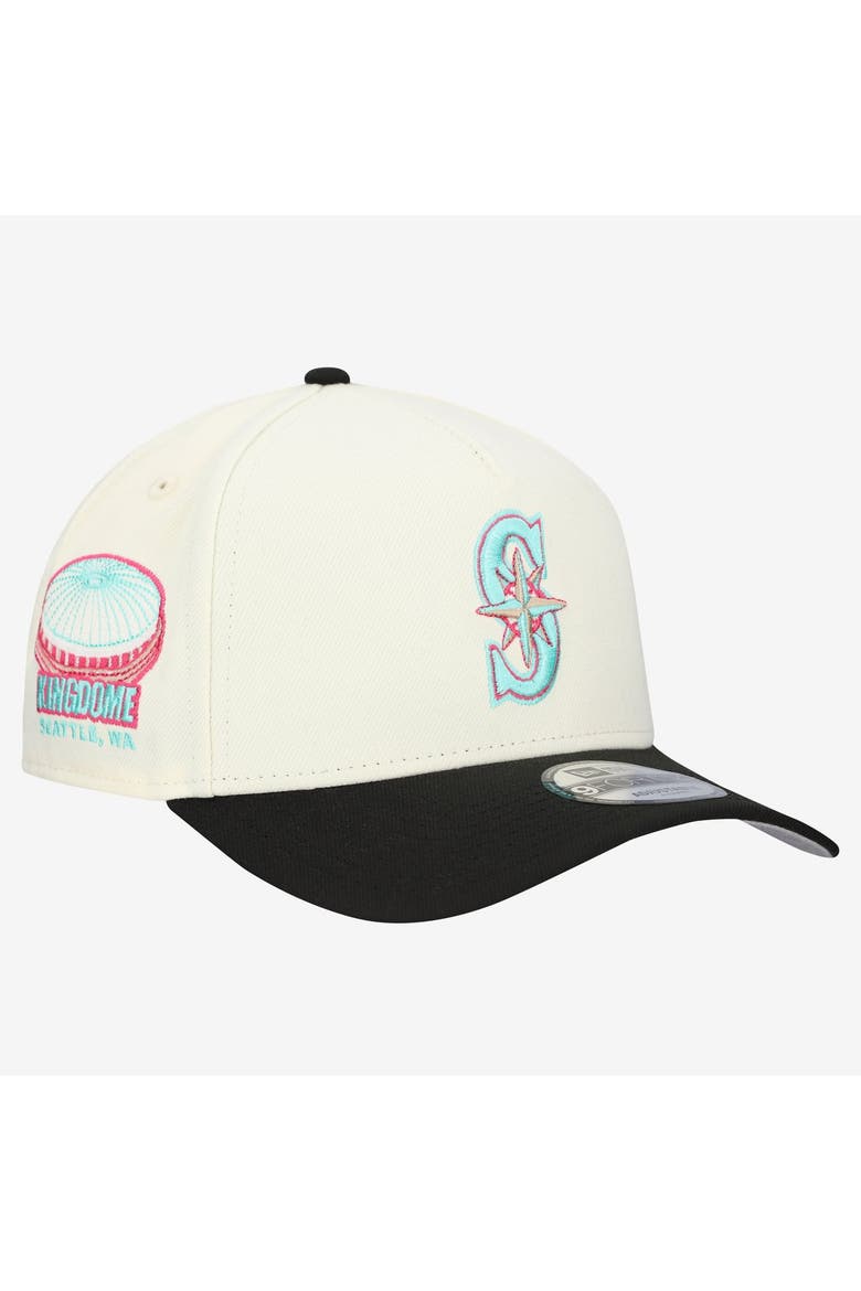 Men's New Era Cream Seattle Mariners Stadium Chrome 9FORTY A-Frame Adjustable Hat, Main, color, Cream