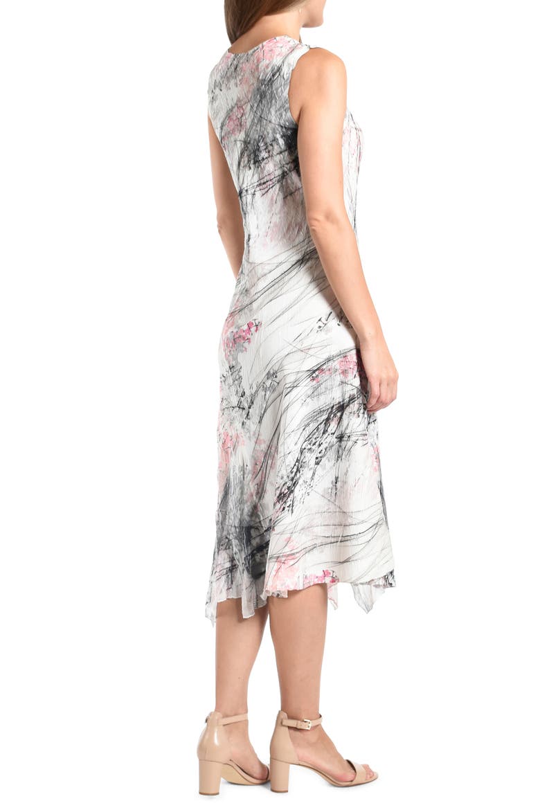 Asymmetrical Hem Georgette Cocktail Dress, Alternate, color, ISLAND BREEZE