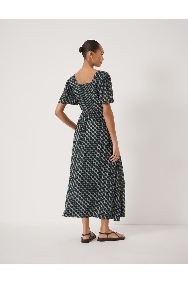 Nelle Gathered Crinkle Maxi Dress, Alternate, color, Floral Blue