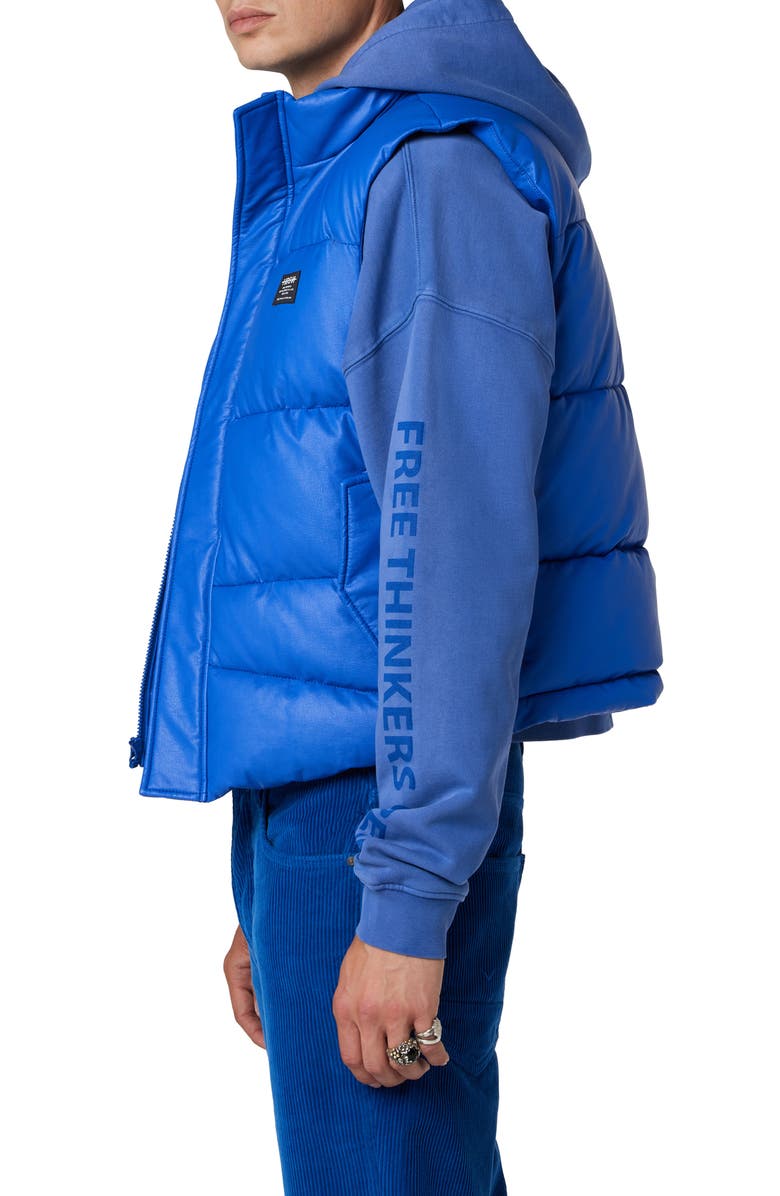 Hudson Jeans Faux Leather Puffer Vest, Alternate, color, 