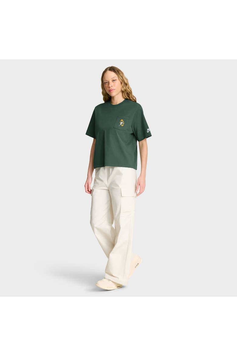 Women's Nike Green Green Bay Packers Rewind Pocket Boxy T-Shirt, Alternate, color, Green