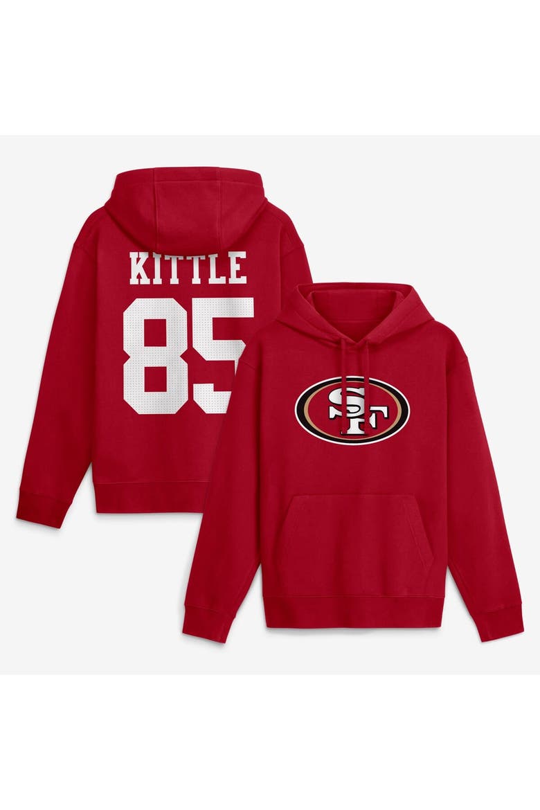 Men's Nike George Kittle Scarlet San Francisco 49ers Name & Number Hoodie, Main, color, Scarlet
