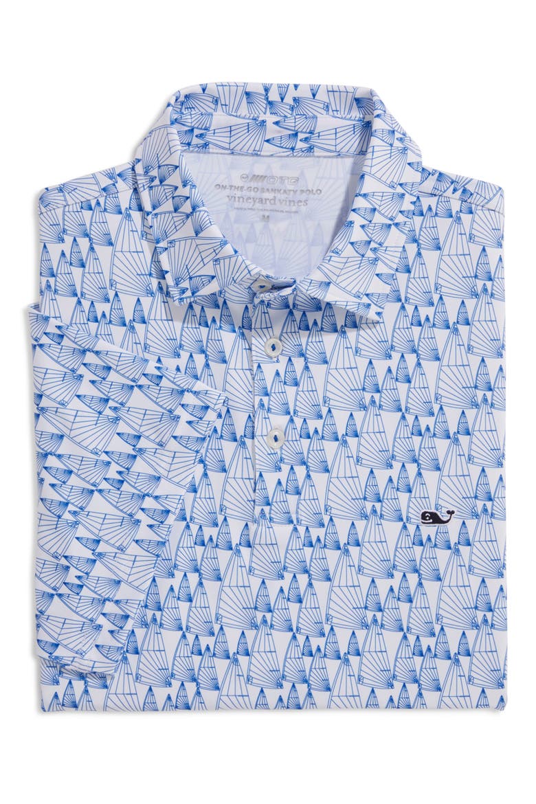 Nautical Print Sankaty Polo, Main, color, RACE SAIL WHITE CAP