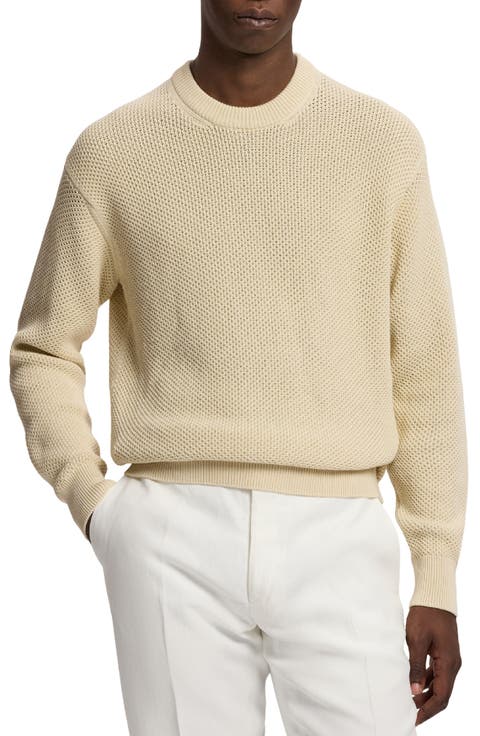 Honeycomb Stitch Cotton Sweater
