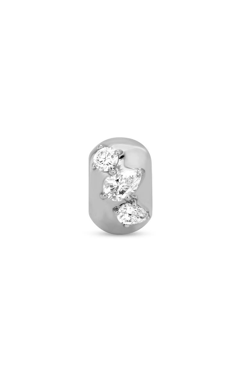Adina Reyter Lab Grown Diamond Cluster Big Bead Charm, Alternate, color, Sterling Silver