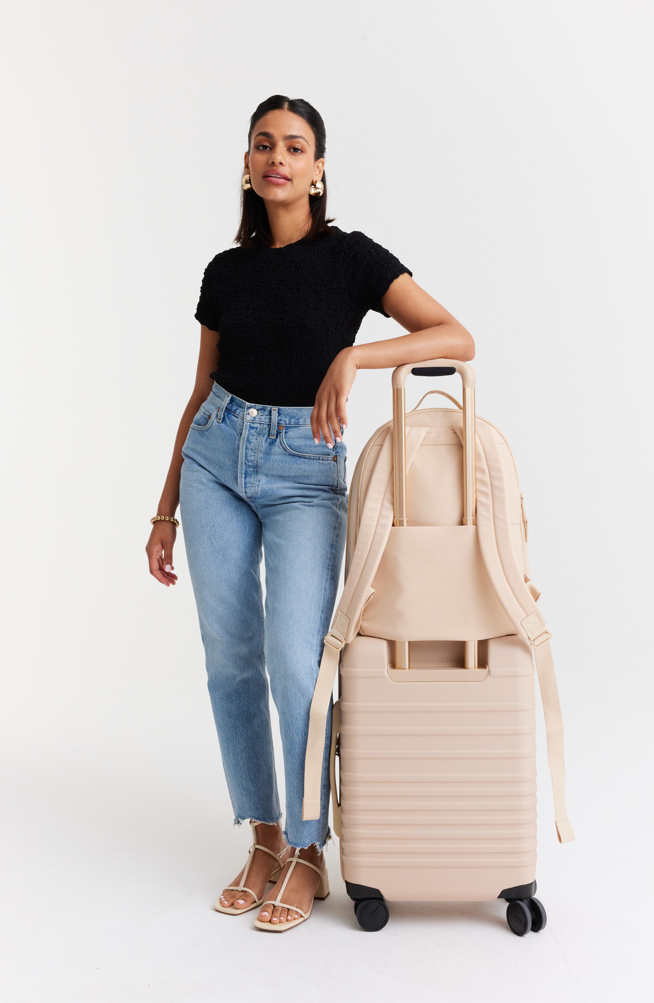 Béis The Commuter Backpack, Alternate, color, Beige