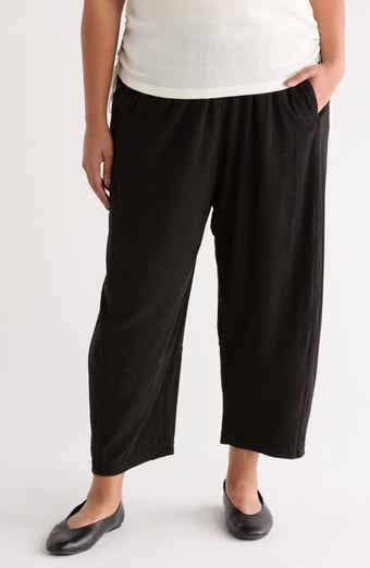 MAX STUDIO Corduroy Knit Crop Barrel Leg Pants