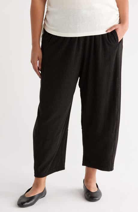 MAX STUDIO Corduroy Knit Crop Barrel Leg Pants