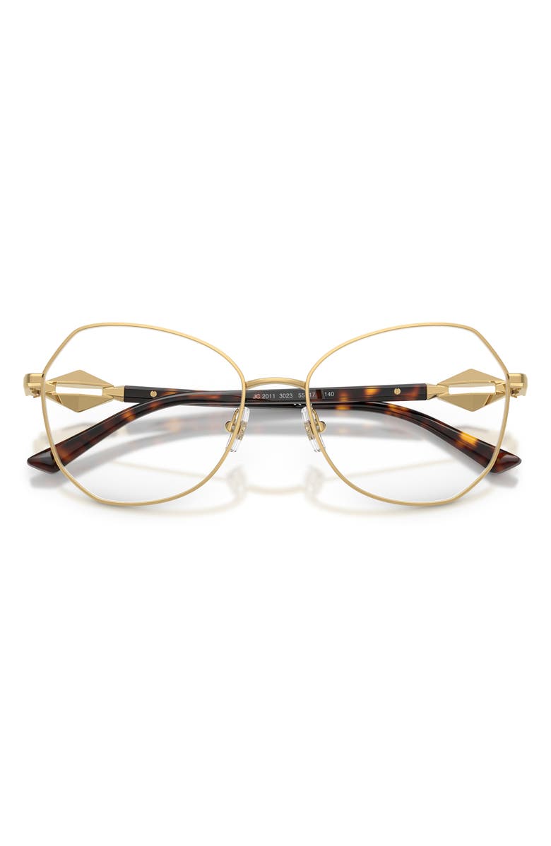 Jimmy Choo 53mm Round Optical Glasses, Alternate, color, Gold / Demo Lens