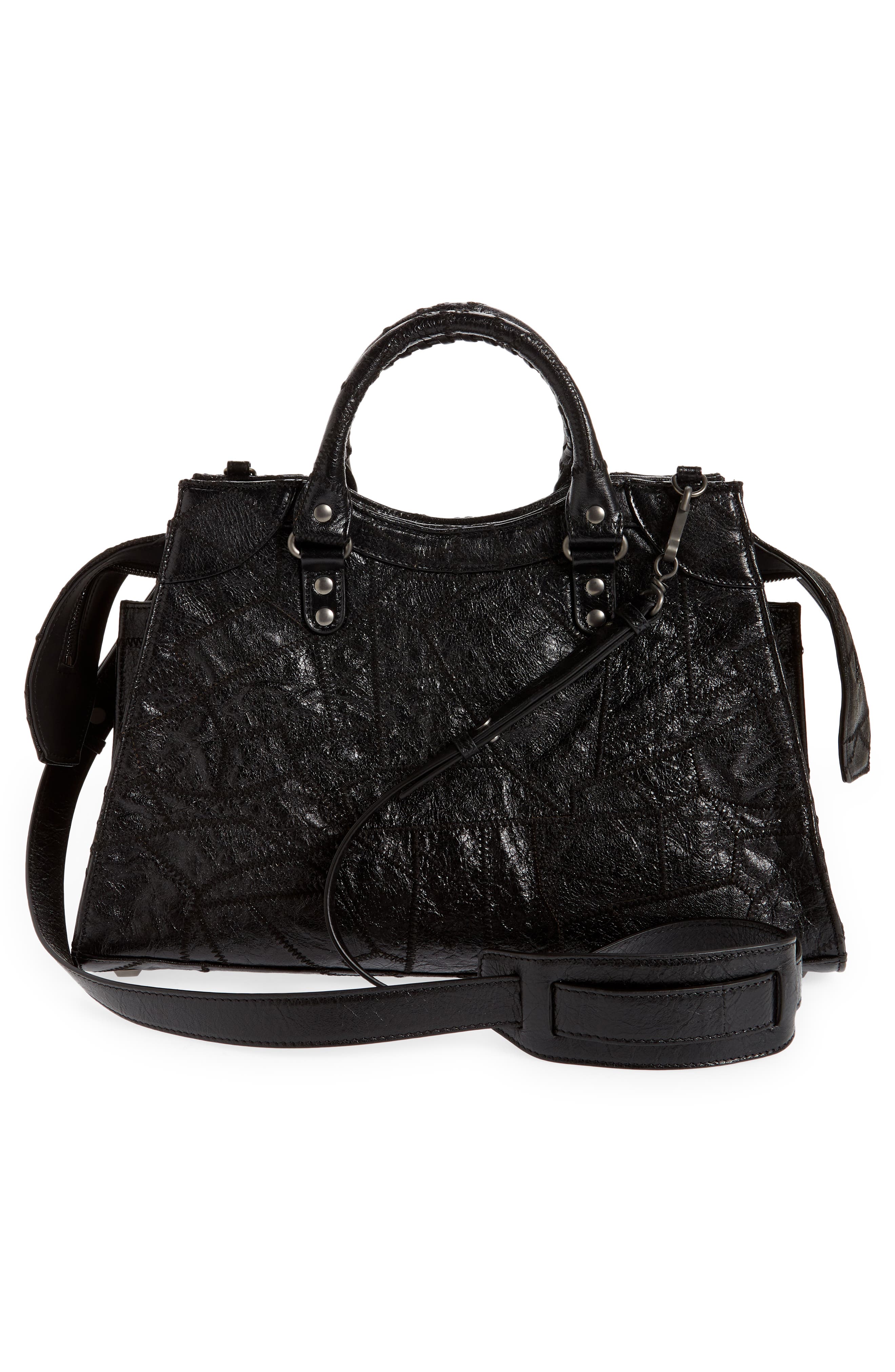 Balenciaga Patchwork Neo Classic City Leather Top Handle Bag, Alternate, color, 