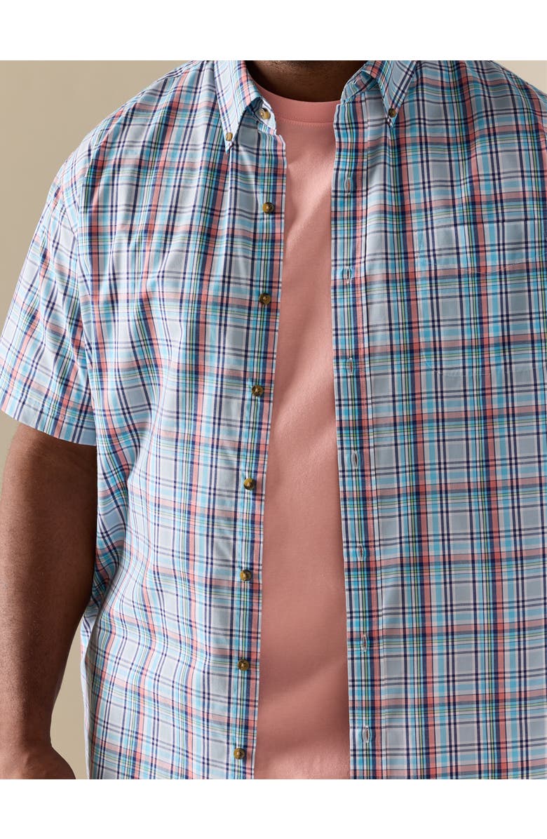 Harbor Bay by DXL Big & Tall Easy-Care Medium Plaid Sport Shirt V8, Alternate, color, Blue Multi