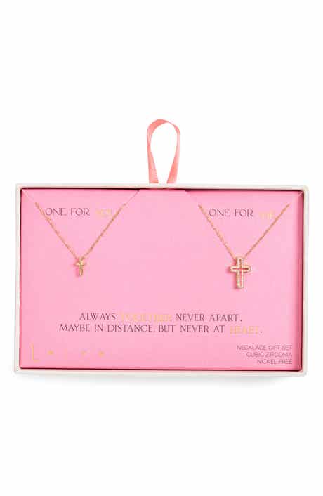 Leith CZ You & Me Sun Pendant Necklace Set