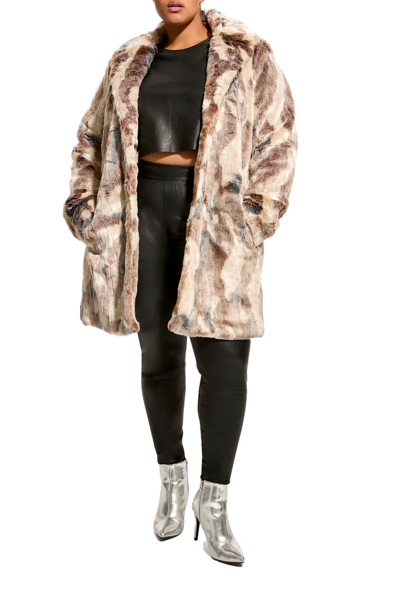 Alexa Fur Jacket, Alternate, color, AUTUMN