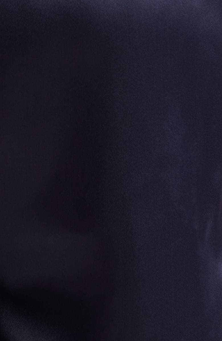 Eleventy Plunge Neck Silk Charmeuse Jumpsuit, Alternate, color, Blue