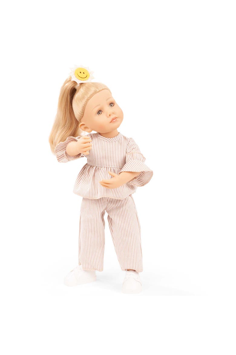Little Kidz Lotta Sunshine 14 Inch Standing Poseable Doll, Beige Outfit Toy, Main, color, Multicolored