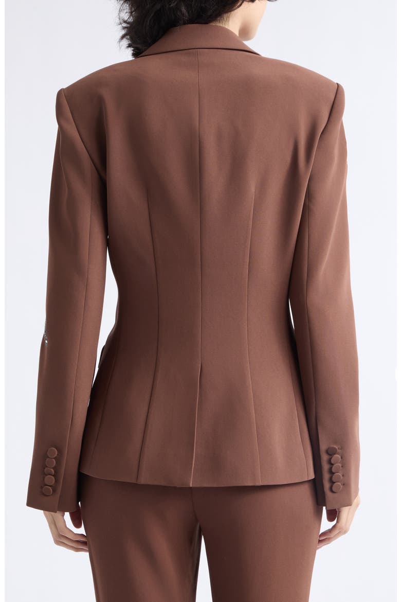 Cheyenne Gilded Peony Beaded Blazer, Alternate, color, ESPRESSO/ SILVER