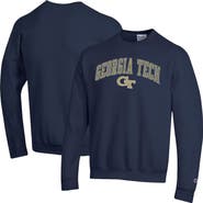 Champion Men's Champion Navy Georgia Tech Yellow Jackets Arch Over Logo Pullover Sweatshirt