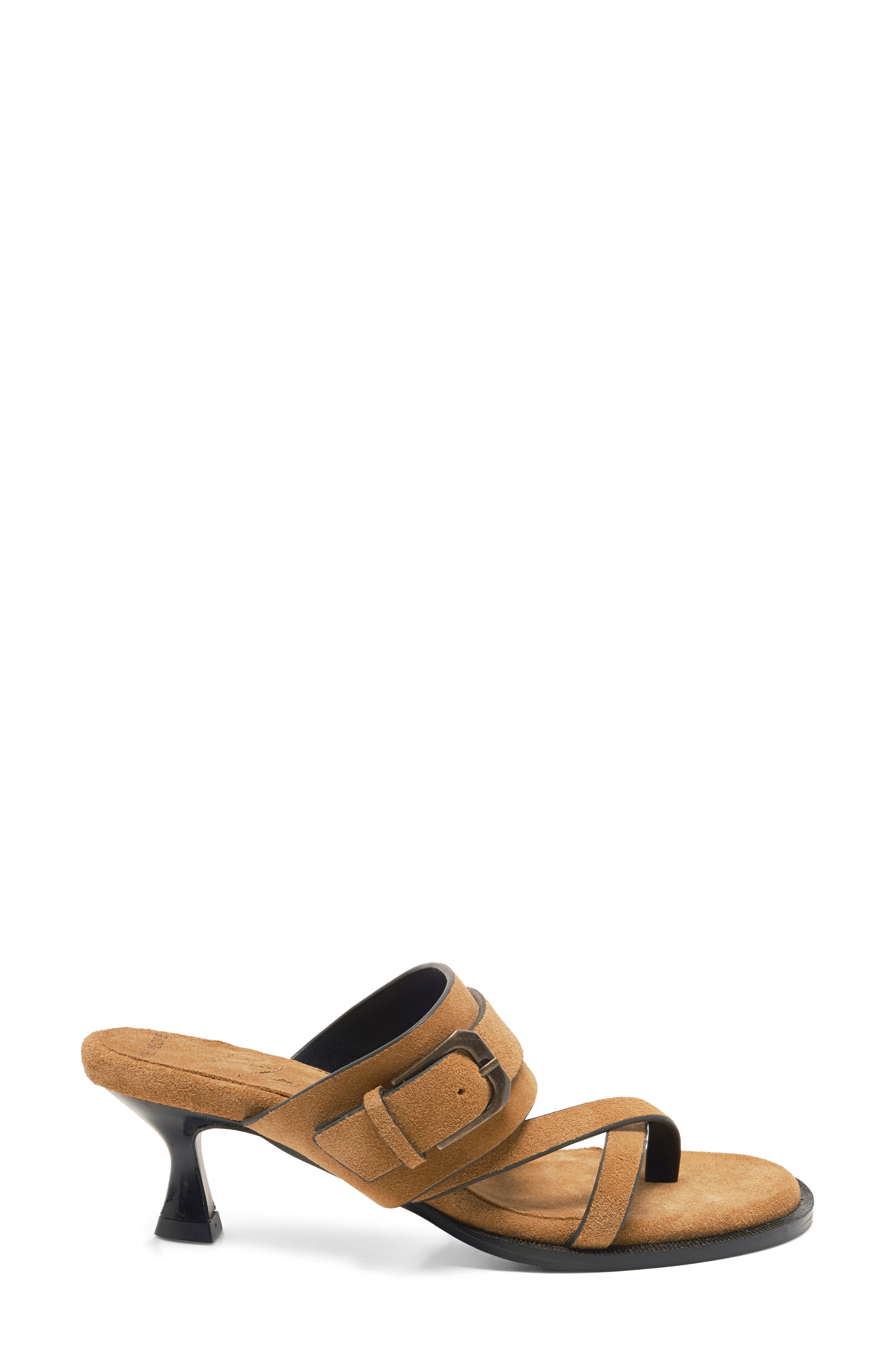 Belted Toe Loop Sandal, Alternate, color, DRIFTWOOD TAN SUEDE