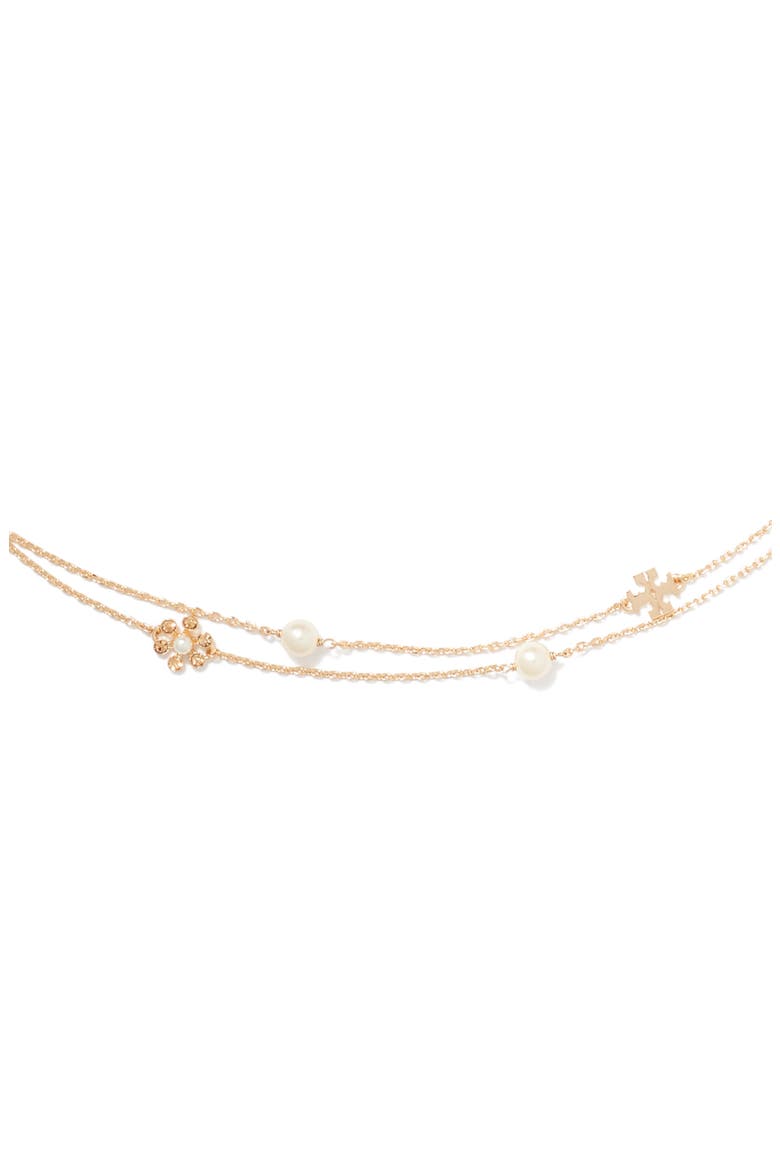 Kira Pearl Delicate Long Necklace, Alternate, color, TORY GOLD / CREAM