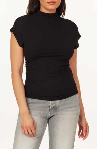 Scotch & Soda Mock Neck Cap Sleeve Top