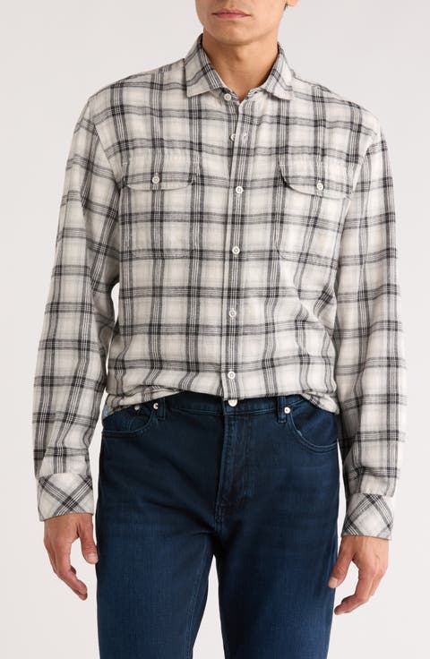 Buenavis Plaid Button-Up Shirt