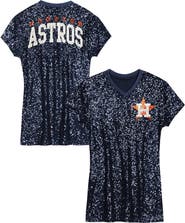 Outerstuff Girls Youth  Navy Houston Astros Sequin V-Neck Dress