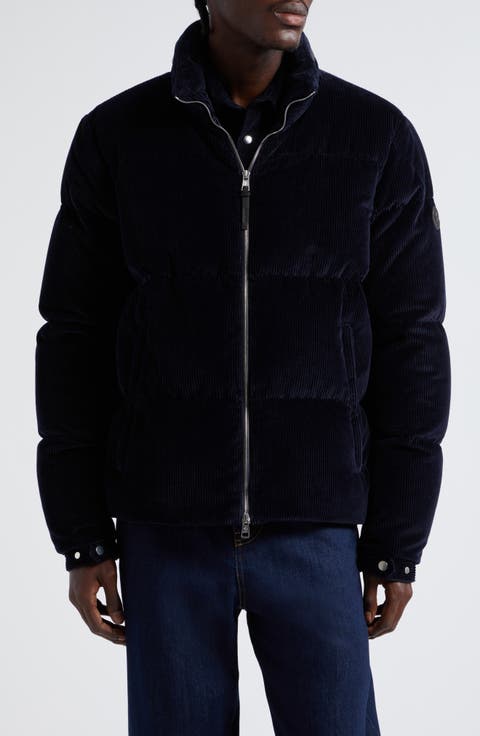 Besbre Quilted Corduroy Short Down Puffer Jacket