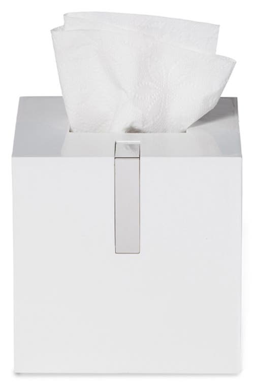 Roselli Trading Company Houston Street Tissue Box In White