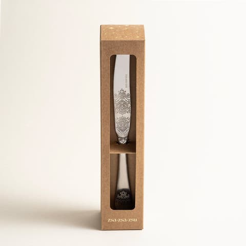 Dume Patterned Stainless Steel Dinner Knife Set of 4