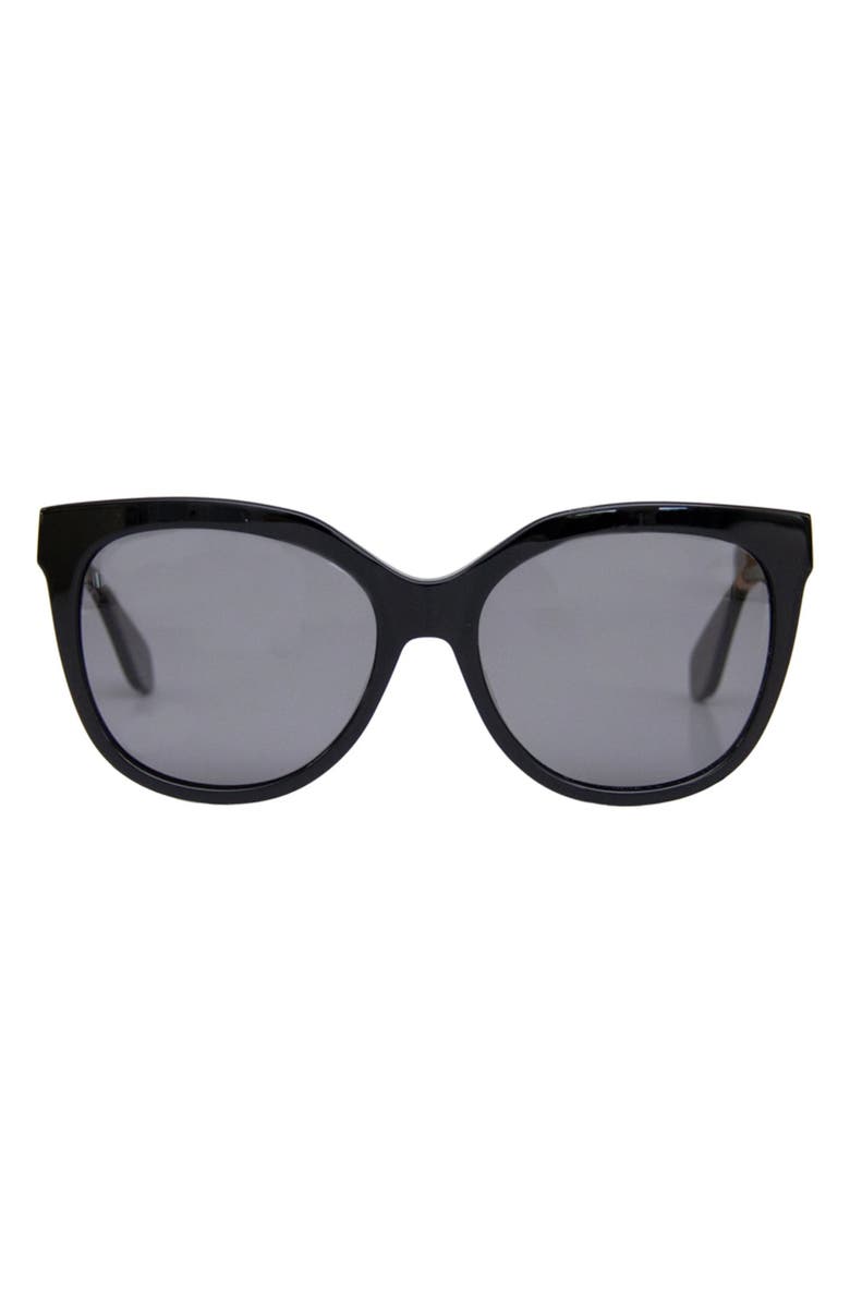 Mohala Eyewear Pikake Medium Bridge Medium Width 55mm Polarized Cat Eye Sunglasses, Main, color, 