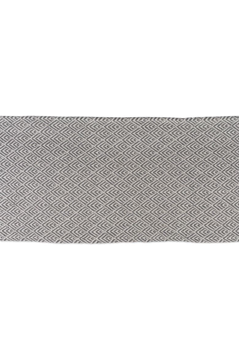 Jacquard Diamond 15x72" Table Runner, Alternate, color, Gray