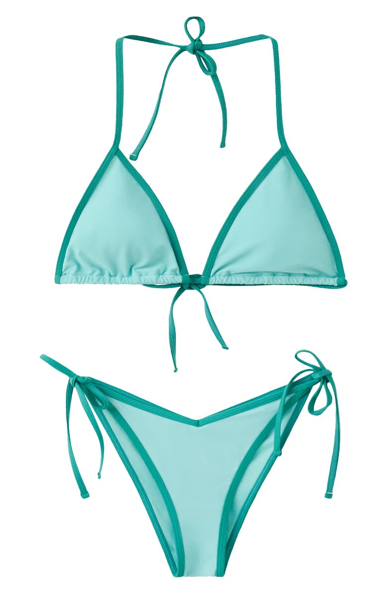 MANGO TEEN Contrast Binding Two-Piece Swimsuit, Alternate, color,