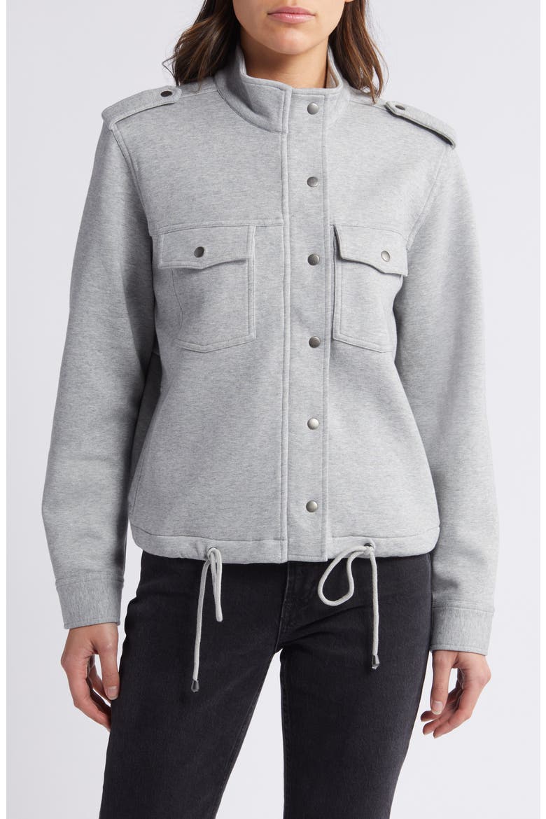 Collins Jersey Military Jacket, Alternate, color, HEATHER GREY