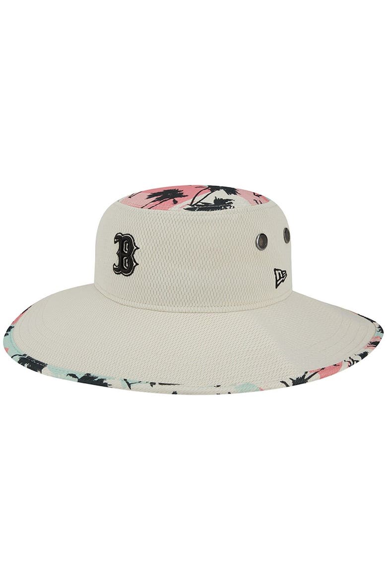 Men's New Era Natural Boston Red Sox Retro Beachin' Bucket Hat, Main, color, Natural