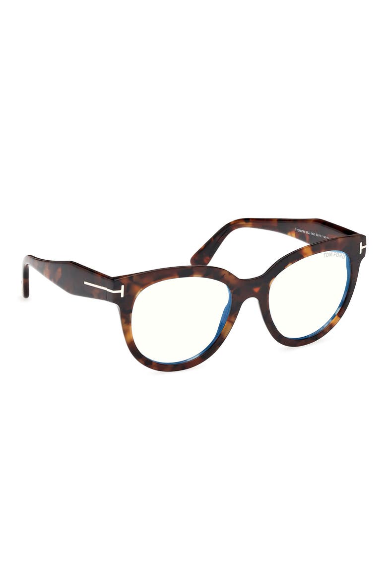 52mm Butterfly Blue Light Blocking Glasses, Alternate, color, HAVANA